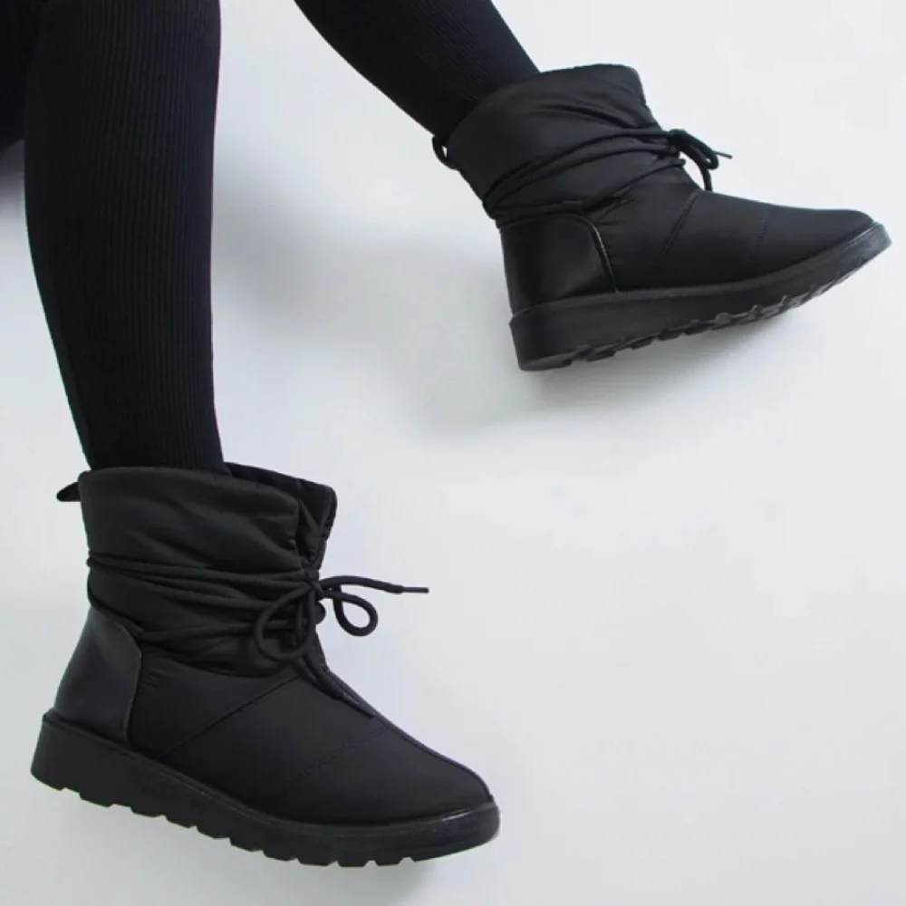 Kids Black Winter Snow/Rain Boots